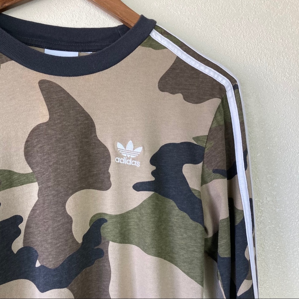 Adidas Originals Men's Camo Long Sleeve Tee - Picture 5 of 9